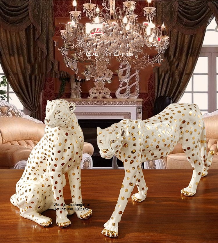 tượng sứ, tượng trang trí,tượng báo đốm, tượng trung quốc,